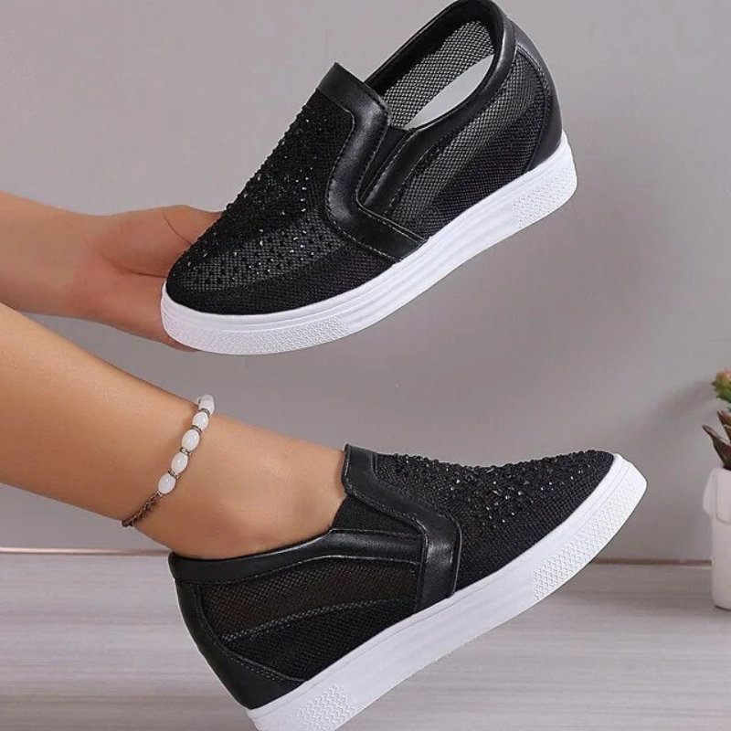 Modische Kristall-Sneaker für Damen