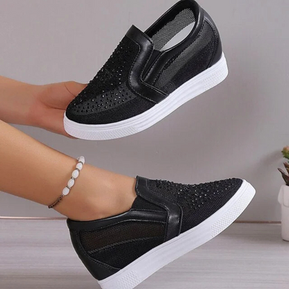 Modische Kristall-Sneaker für Damen