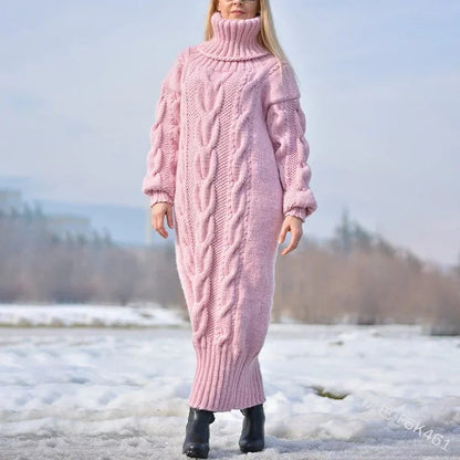 Thick and warm sweater dress