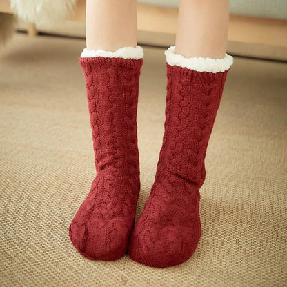 Thermo socks with teddy feed