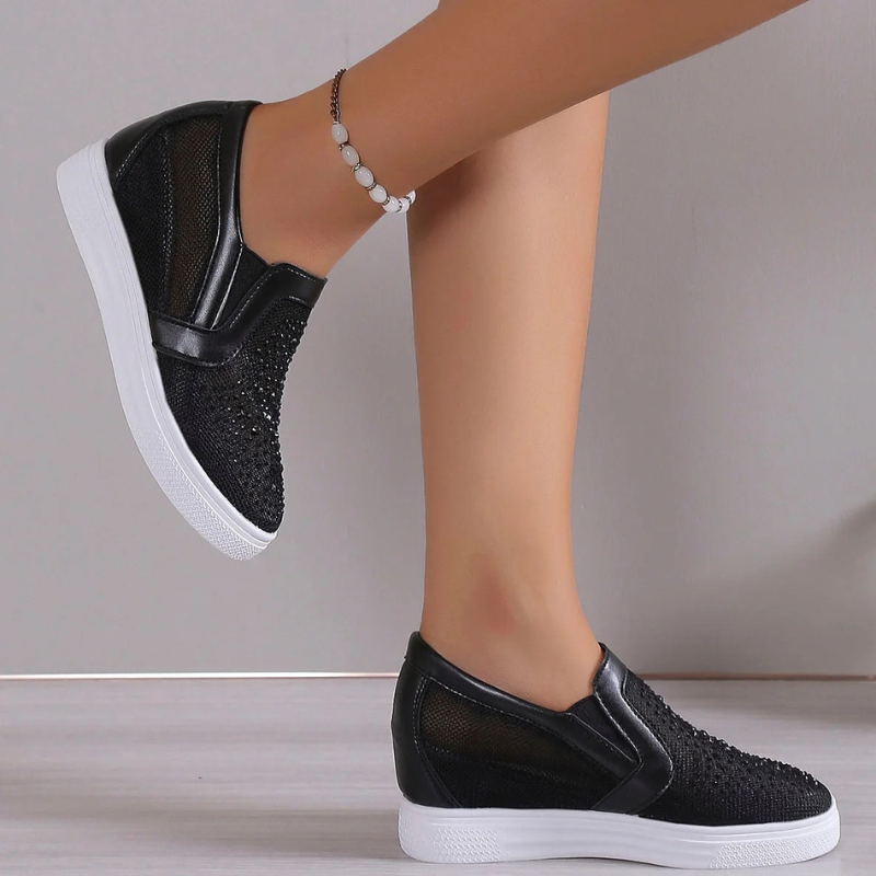 Modische Kristall-Sneaker für Damen