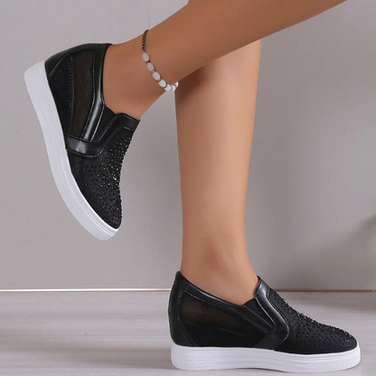 Modische Kristall-Sneaker für Damen