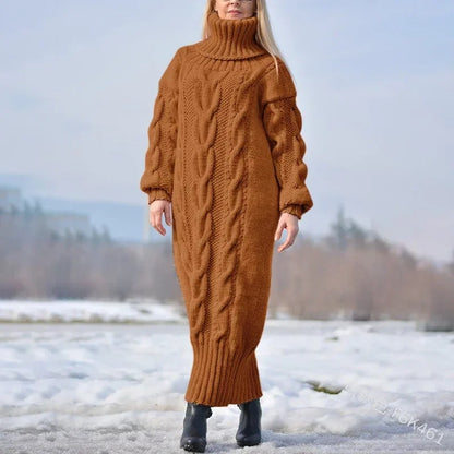 Thick and warm sweater dress