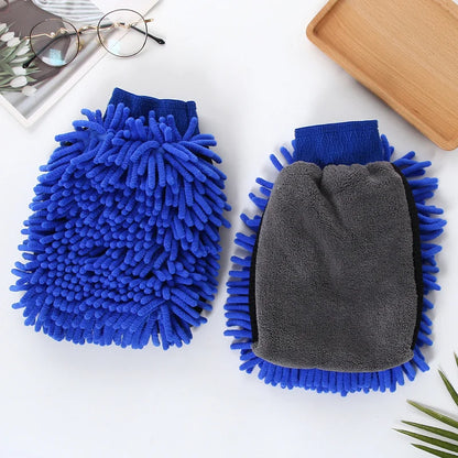 Double-sided microfiber washing glove set