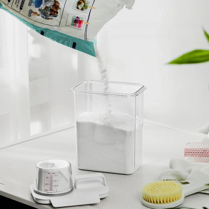 Air density storage box for detergent powder