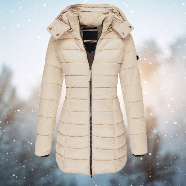 Down jacket with hood