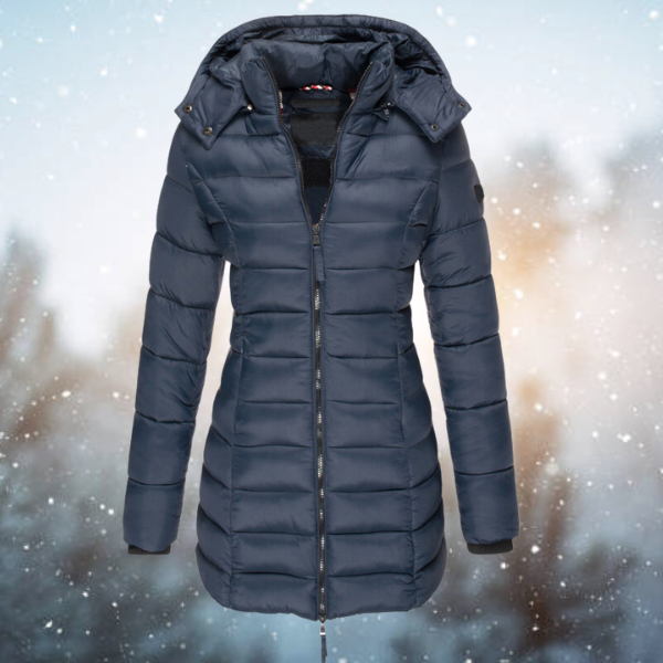 Down jacket with hood