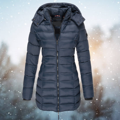 Down jacket with hood