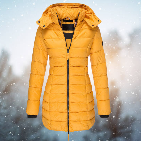 Down jacket with hood