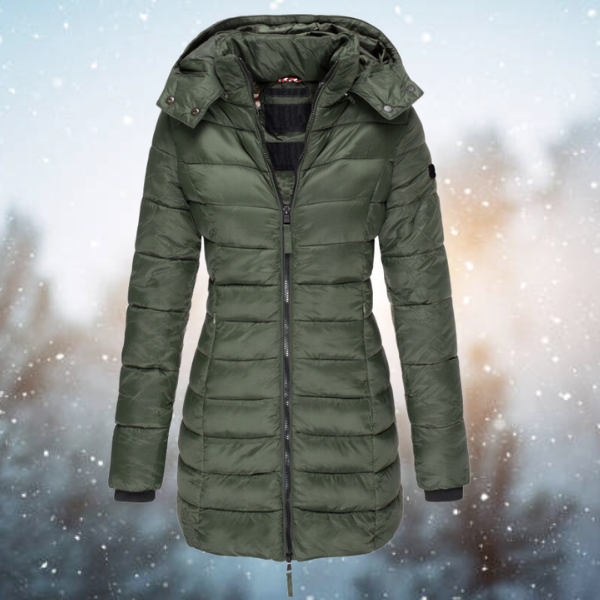 Down jacket with hood