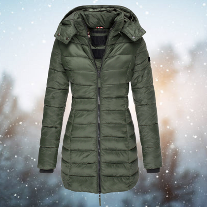Down jacket with hood