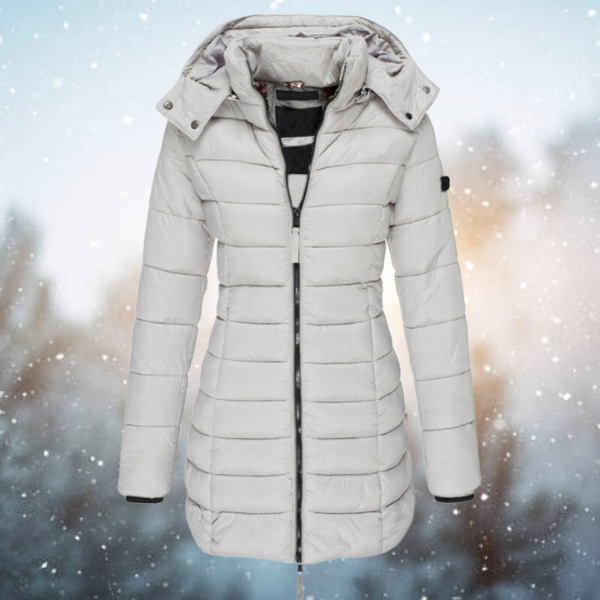 Down jacket with hood