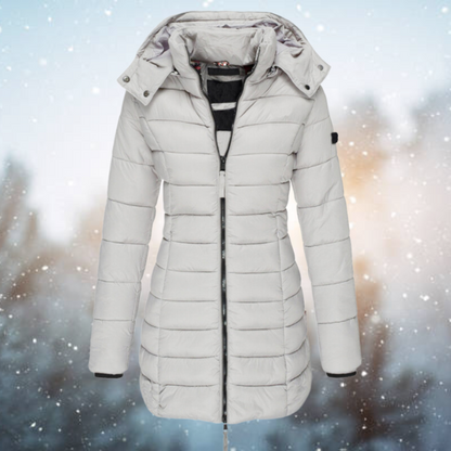 Down jacket with hood
