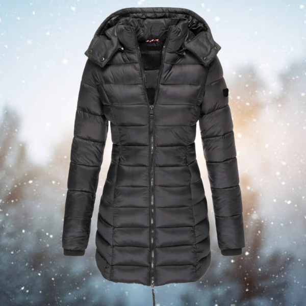 Down jacket with hood