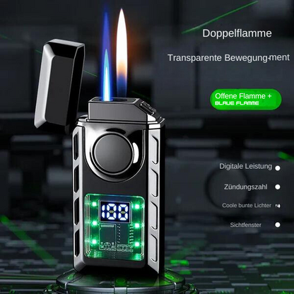 Lighter reinforced with colored lights