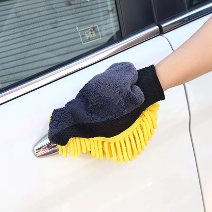 Double-sided microfiber washing glove set