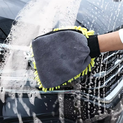 Double-sided microfiber washing glove set