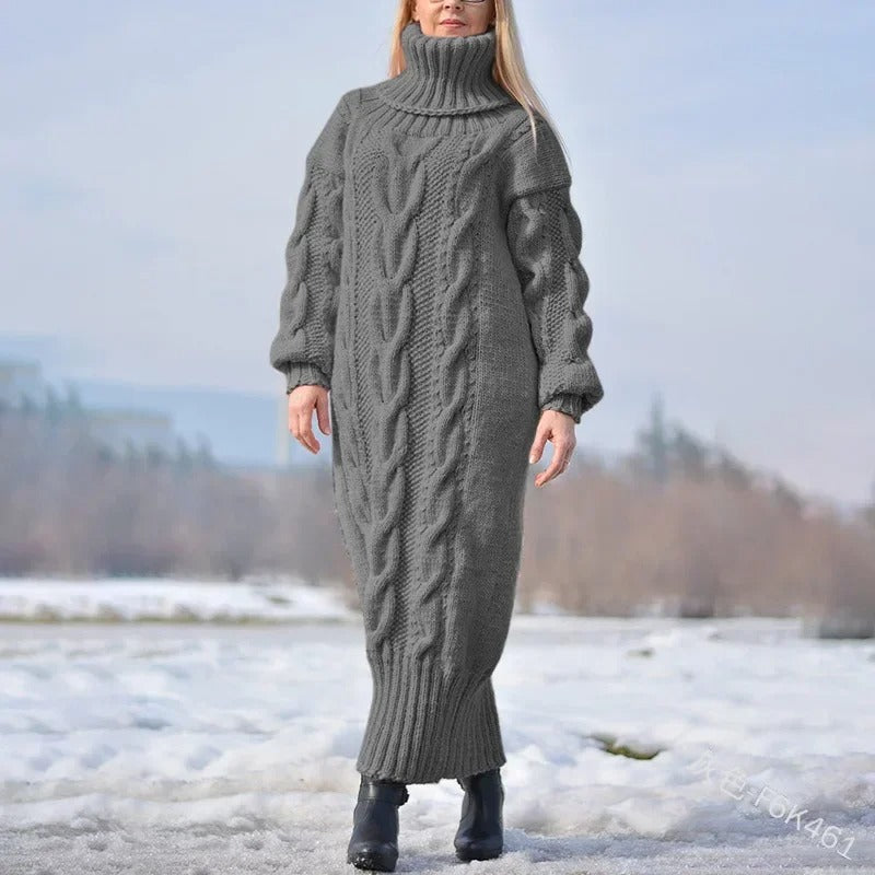 Thick and warm sweater dress