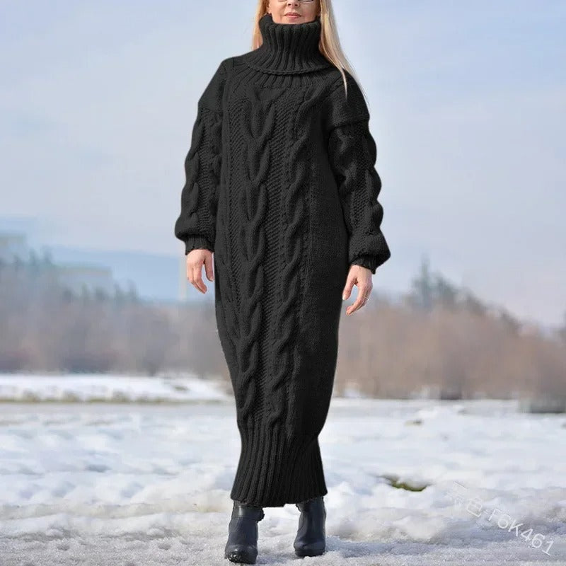 Thick and warm sweater dress