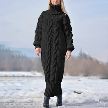 Thick and warm sweater dress