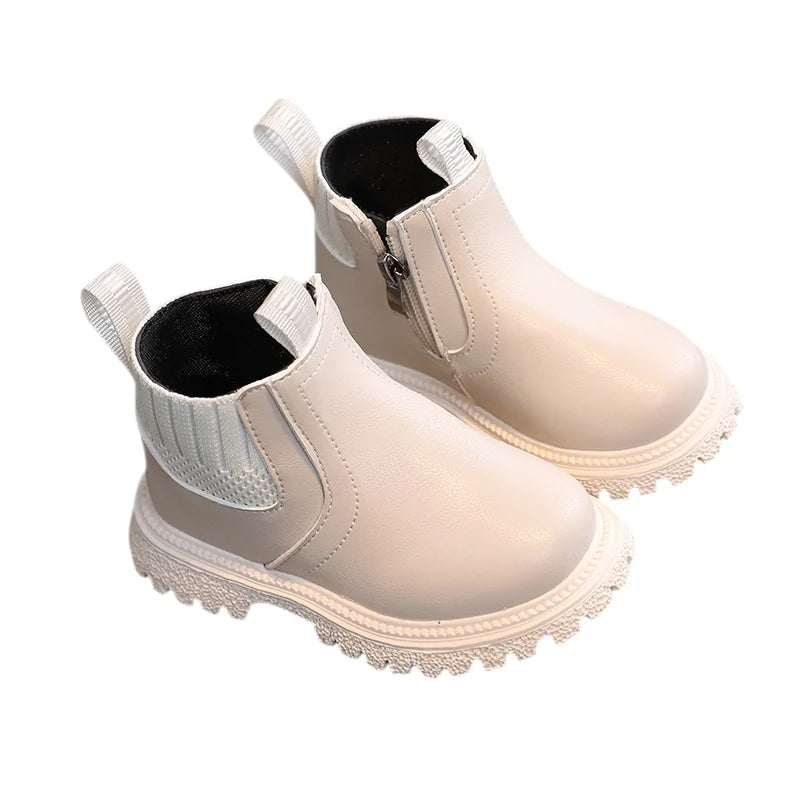 Natural boots made of non -slip leather