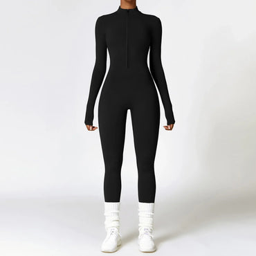 Women's winter fitness jumpsuit