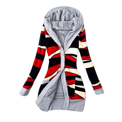 Colorful knitting coat