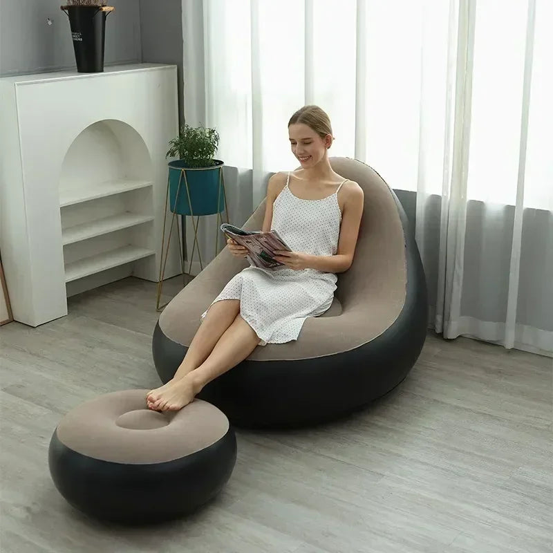 Inflatable sofa bed