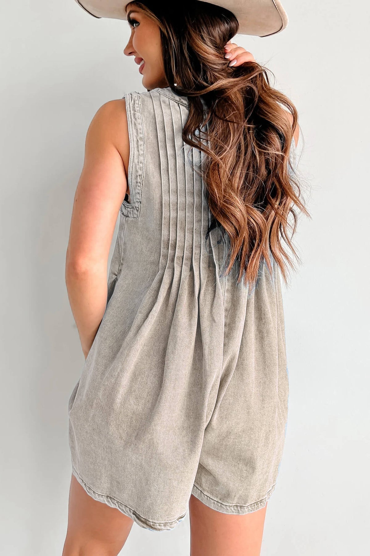 Abbey | Luftige Denim-Overall mit Schleifenverschluss
