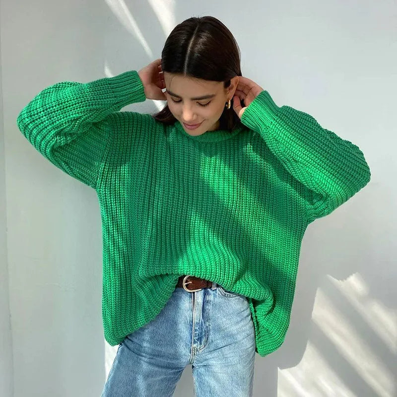 Cozy oversize knitting sweater