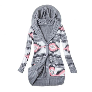 Colorful knitting coat