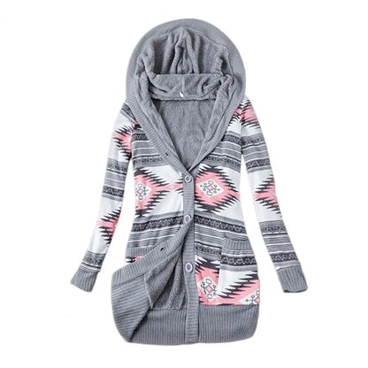 Colorful knitting coat