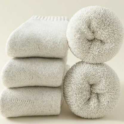 3 pairs of winter socks made of cashmere and merinoma mixture with terry loop