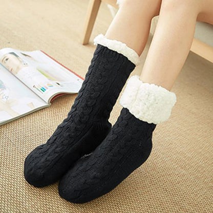 Thermo socks with teddy feed