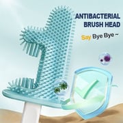 Bacterial toilet brush with disinfection head