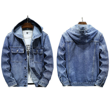 Denim hooded jacket