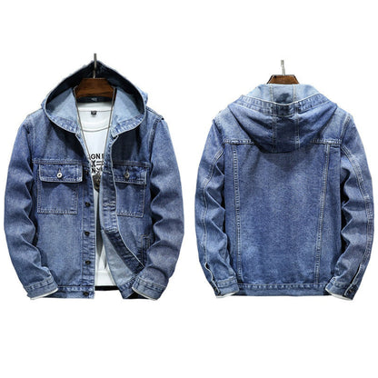 Denim hooded jacket
