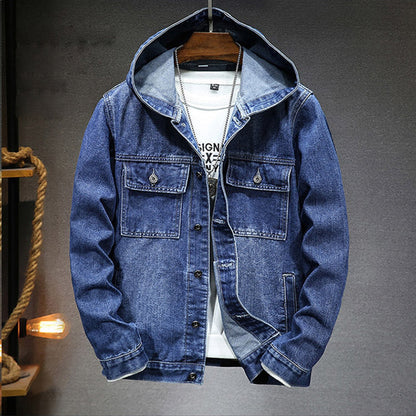 Denim hooded jacket