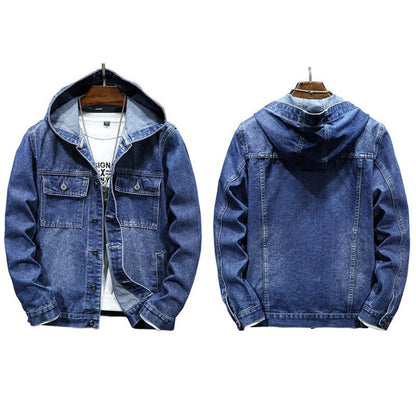 Denim hooded jacket