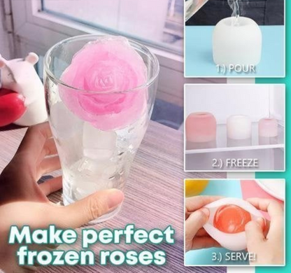 Silicon ice cube shape rose