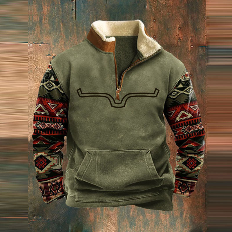 Warm shirt with teddy feed for men