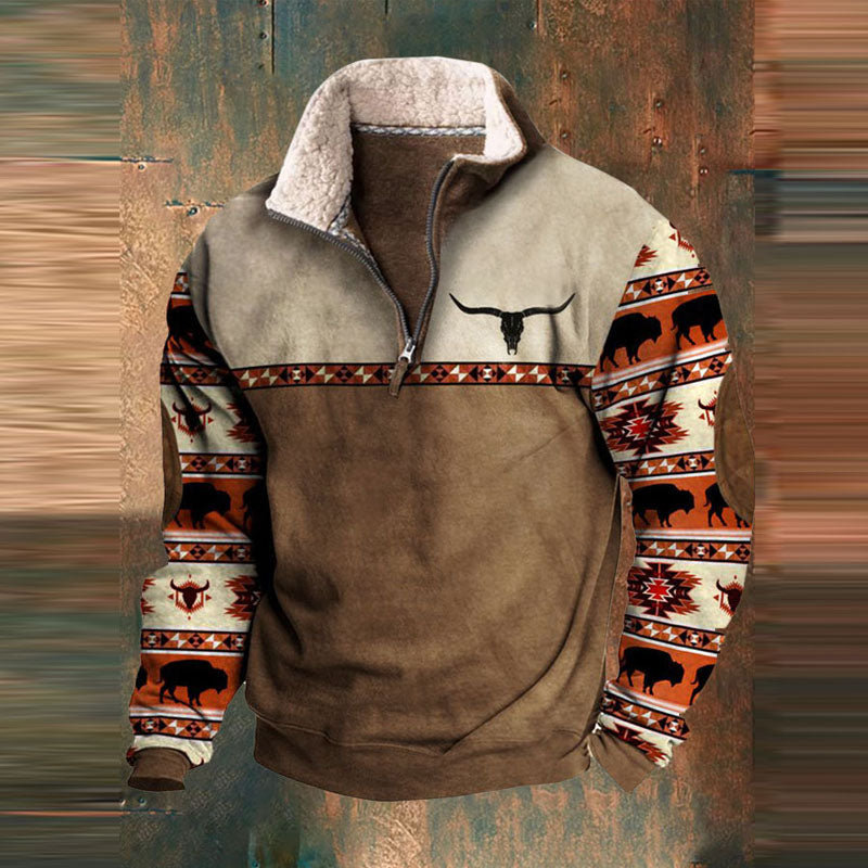Warm shirt with teddy feed for men