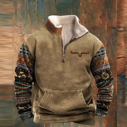 Warm shirt with teddy feed for men