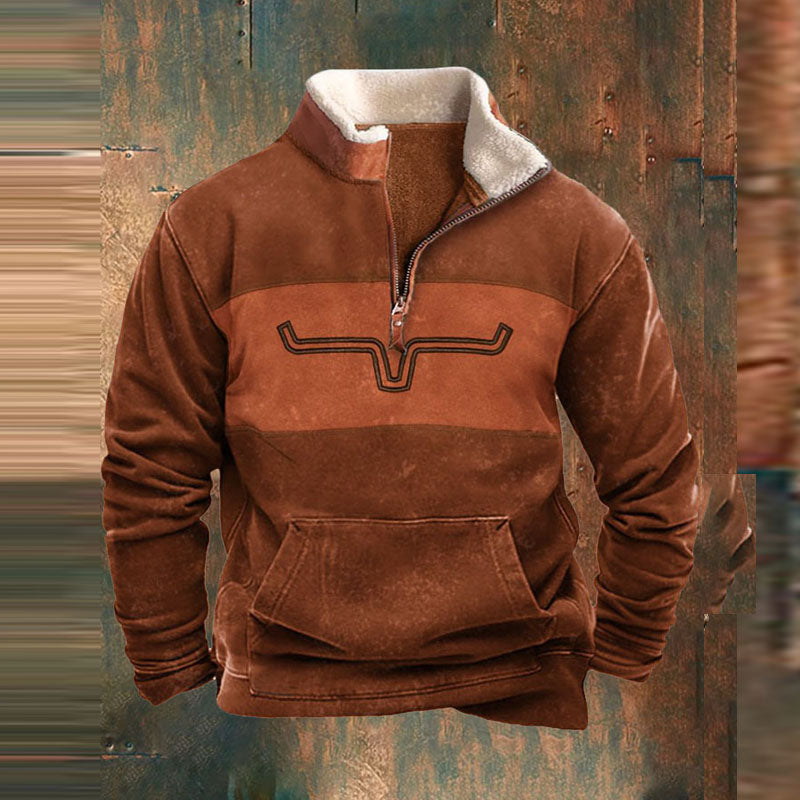 Warm shirt with teddy feed for men