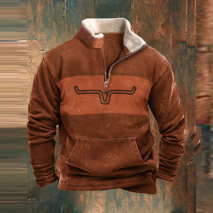 Warm shirt with teddy feed for men