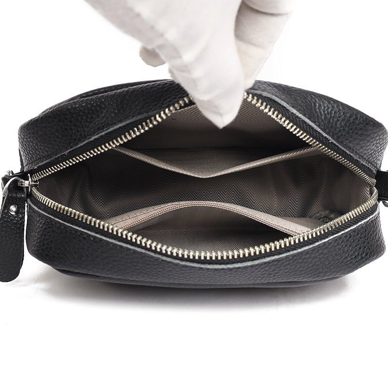 Leather shoulder bag